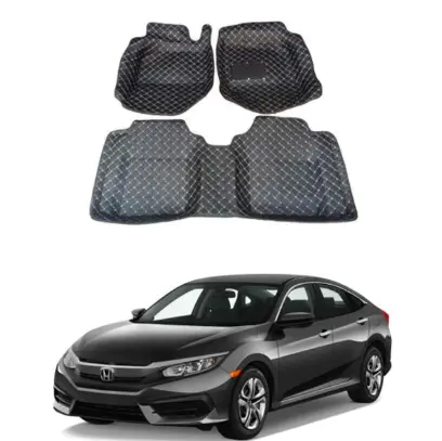 Honda Civic 6D Floor Mat ( Mat Black ) - Model 2016-2021