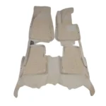 KIA Sportage 9D Floor Mats Beige With Beige Grass Multi Color Thread 3 Pcs - Model 2019-2022