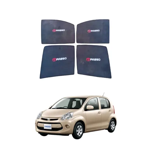 Toyota Passo Sun Shades With Logo - Flexible & Foldable -Model 2010-2016