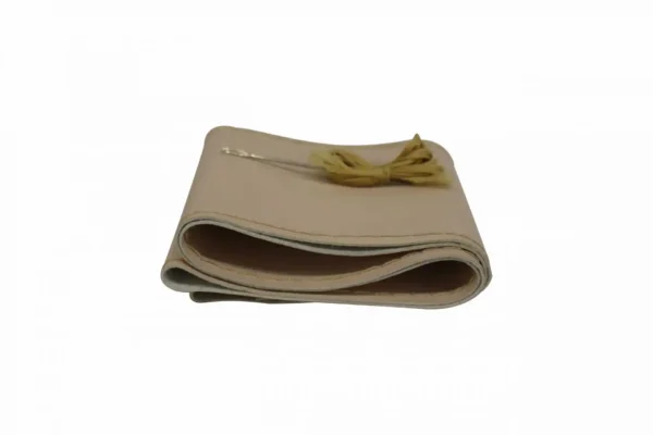 Leather stiching steeing cover beige - 2