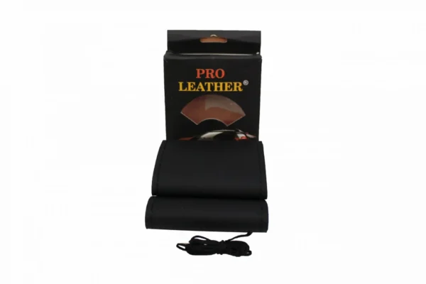 Leather stiching steeing cover black