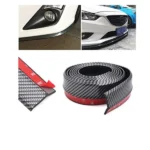 Universal Car Front Bumper Lip Carbon Fiber Rubber