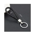 Black Leather Keychain For Car