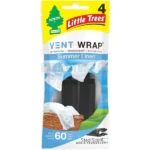 LITTLE TREES Car Air Freshener Vent Wrap Scent summer linen Scent, 4 Packs