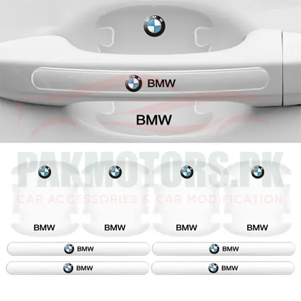 BMW 8 Pcs Car Door Handle Door Bowl Protector Transparent