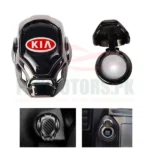 Kia Logo Engine Start Stop Button Cover Carbon Fiber