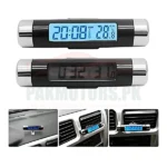 Car Air Vent Digital Thermometer & Clock – Dual Function for Temperature & Time