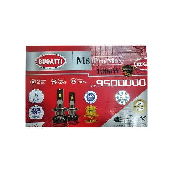 Bugatti M8 Pro Max LED Headlight Bulb 1000W – High Power Light