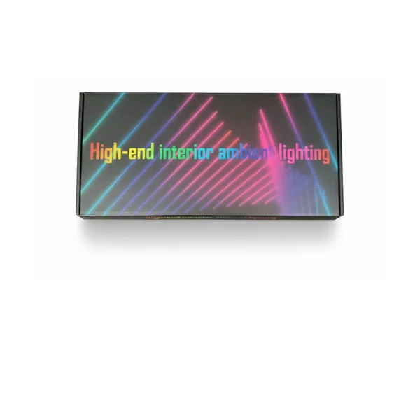 Premium 7-Color 18 Pcs Interior Ambient Lighting Kit installed in a car cabin.