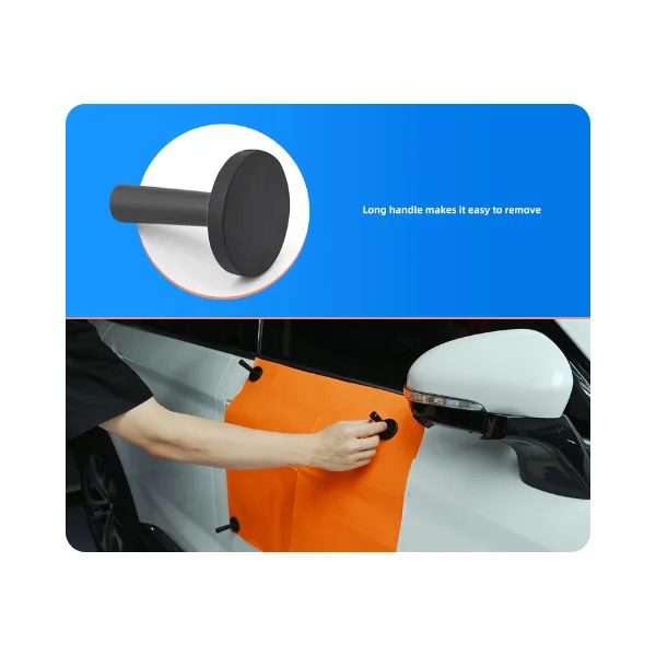 High-strength car wrap magnet holder with protective rubber coating for scratch-free vinyl installation.