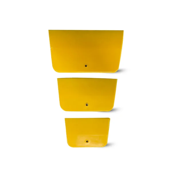 Professional 3-piece window tinting tool kit being used to remove air bubbles from a car window film.