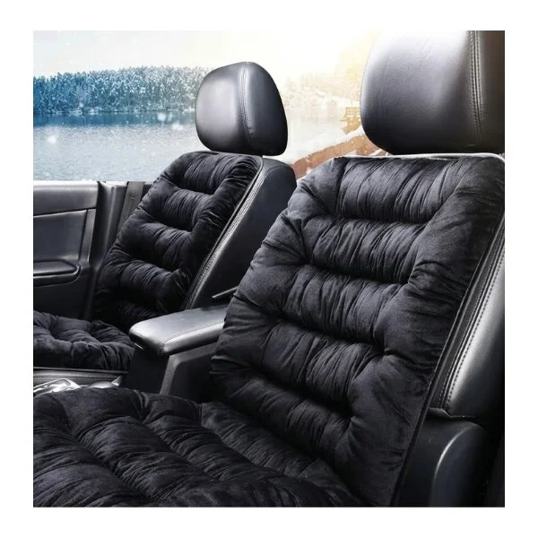 Black velvet car seat cushion cover soft comfort seat cover