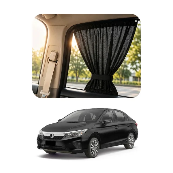 Honda City slide railing curtains premium sun shades 2021-2026