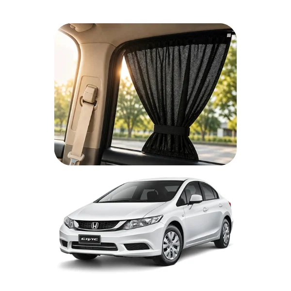 Honda Civic Rebirth slide railing curtains sun shades 2012-2016