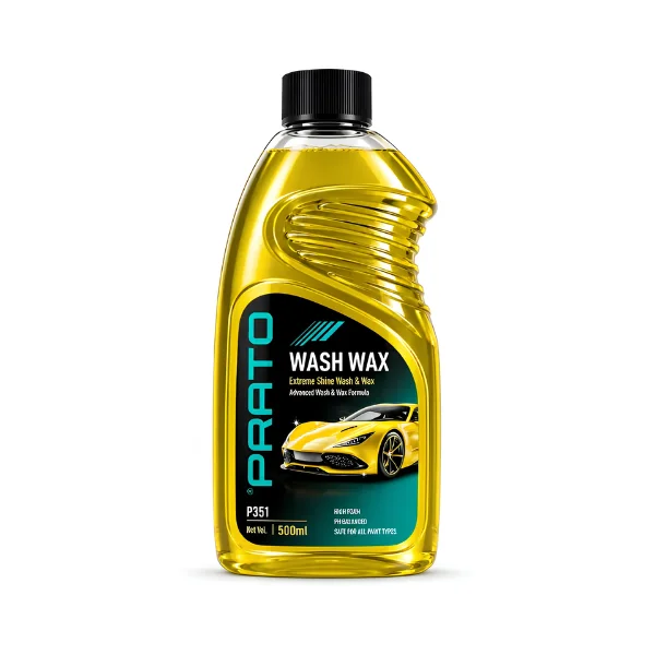 PRATO car wash and wax shampoo 500ml bottle with high foam formula