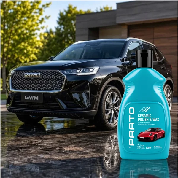 Prato ceramic polish and wax 3-in-1 high gloss shine bottle