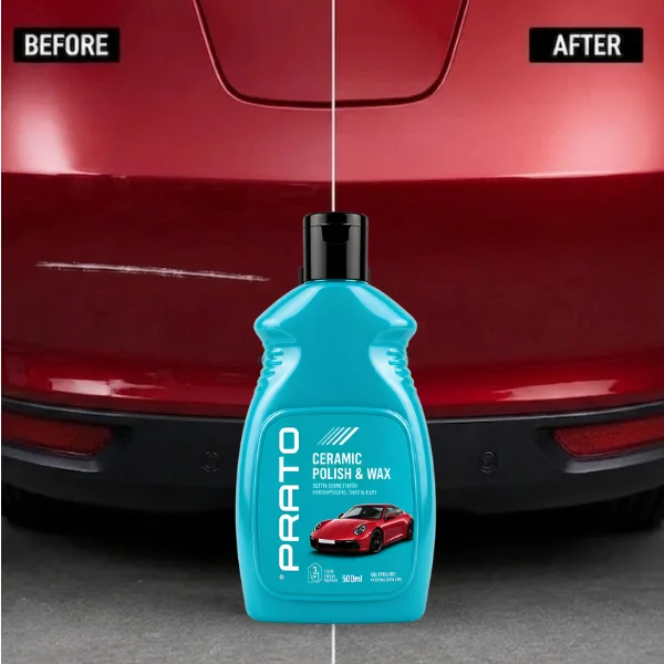 Prato ceramic polish and wax before and after paint shine comparison
