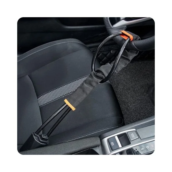 Sogo anti theft steering wheel seat belt wire lock universal