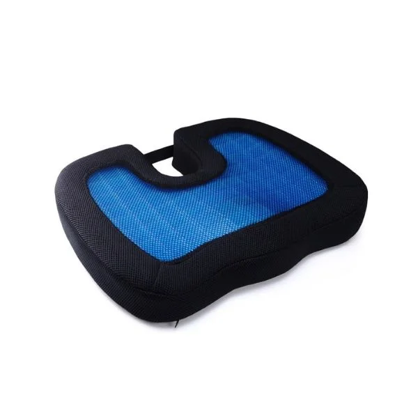 U-shape gel memory foam seat cushion designed for sciatica and tailbone pain relief