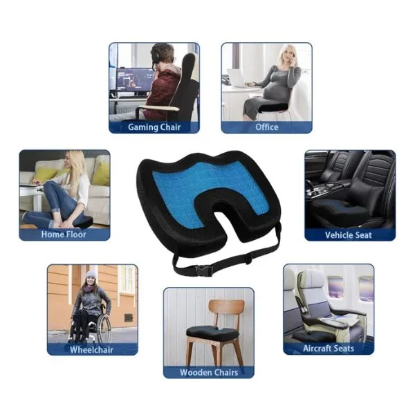 u shape seat cushion installed car office